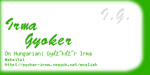irma gyoker business card